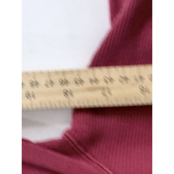 Carhartt Henley Ribbed Thermal Top Womens Size M Burgandy Vintage Inspired - Picture 6 of 8